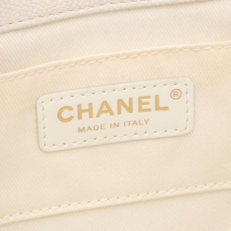 Chanel Shoulder Bag Matelasse Bucket Bag As2353 White Leather Matelasse Bucket