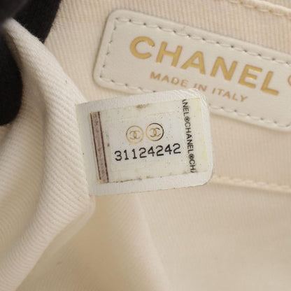 Chanel Shoulder Bag Matelasse Bucket Bag As2353 White Leather Matelasse Bucket