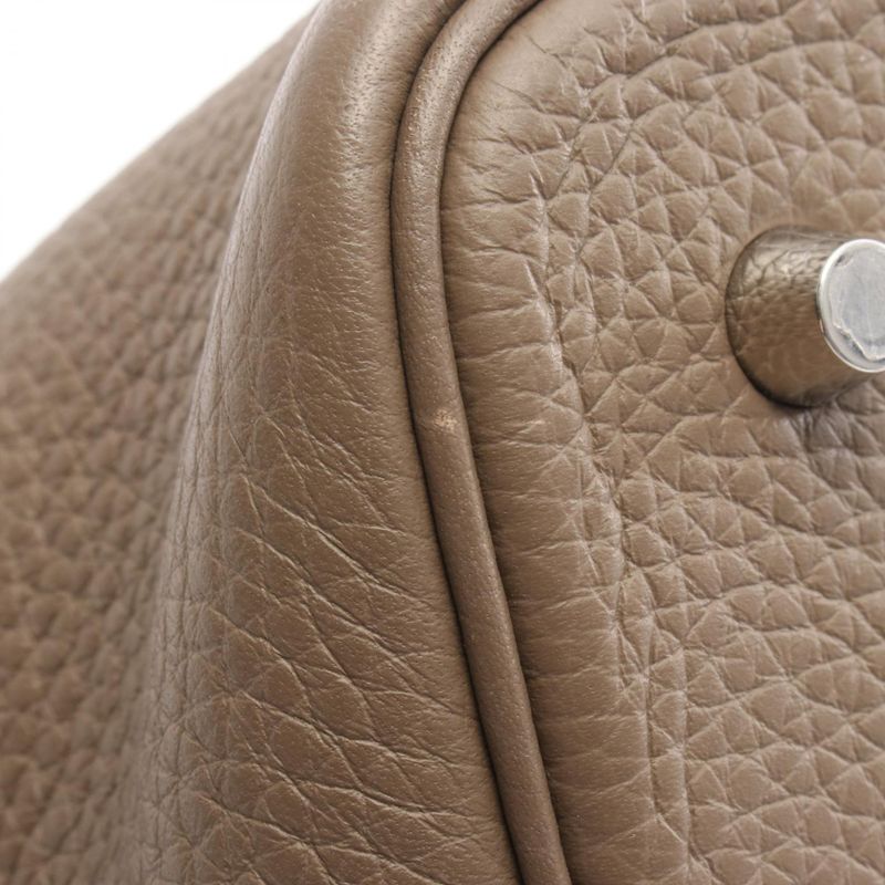 Hermes Handbag Picotan Lock MM Etoupe Leather Picotan Lock MM Etoupe Ladies