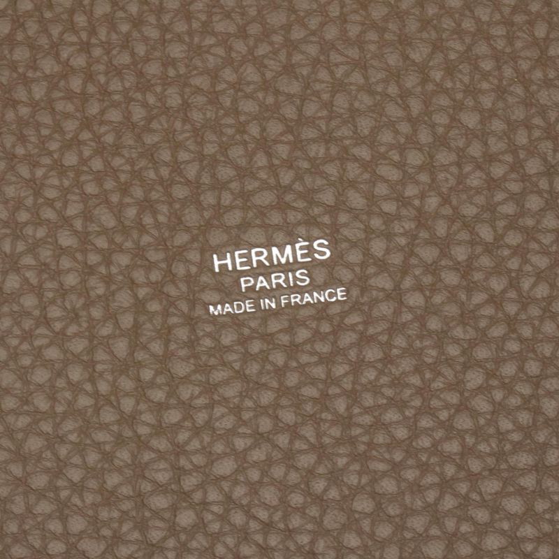 Hermes Handbag Picotan Lock MM Etoupe Leather Picotan Lock MM Etoupe Ladies