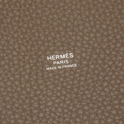 Hermes Handbag Picotan Lock MM Etoupe Leather Picotan Lock MM Etoupe Ladies