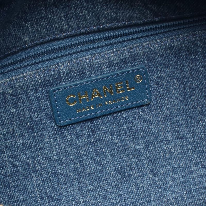 Chanel Waist Bag Body Denim Blue Coco Charm