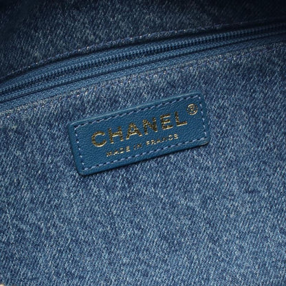 Chanel Waist Bag Body Denim Blue Coco Charm