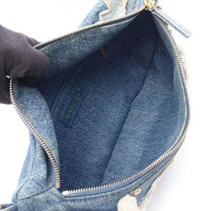 Chanel Waist Bag Body Denim Blue Coco Charm