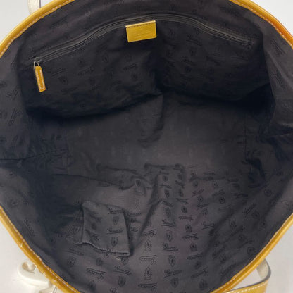 Gucci GG Pattern Tote Bag Sherry Line Enamel Tote Bag GG Canvas Beige Yellow