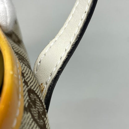 Gucci GG Pattern Tote Bag Sherry Line Enamel Tote Bag GG Canvas Beige Yellow