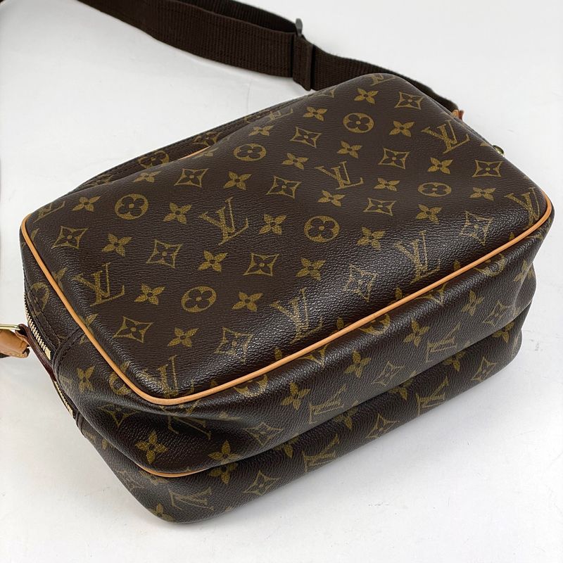 Louis Vuitton Reporter PM Crossbody Shoulder Bag Monogram Brown M45254 Women's