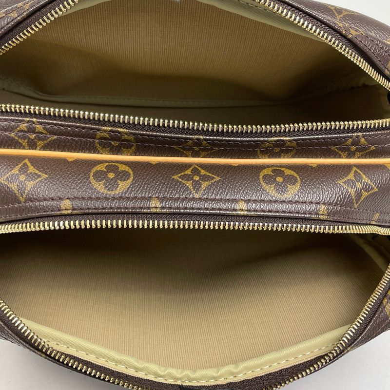 Louis Vuitton Reporter PM Crossbody Shoulder Bag Monogram Brown M45254 Women's