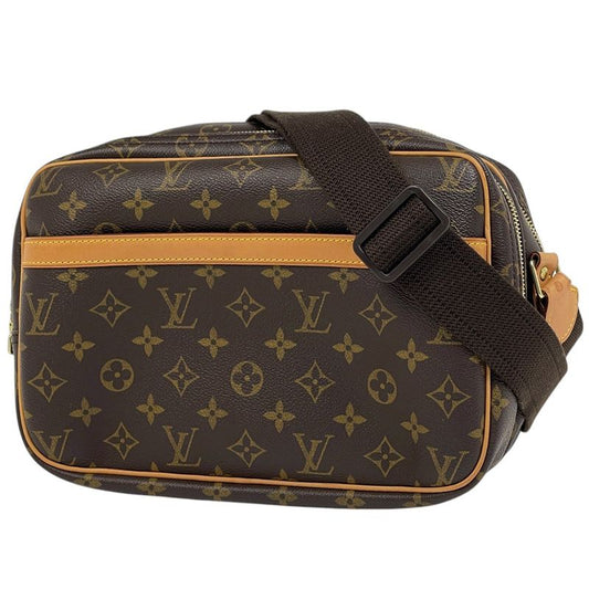 Louis Vuitton Reporter PM Crossbody Shoulder Bag Monogram Brown M45254 Women's