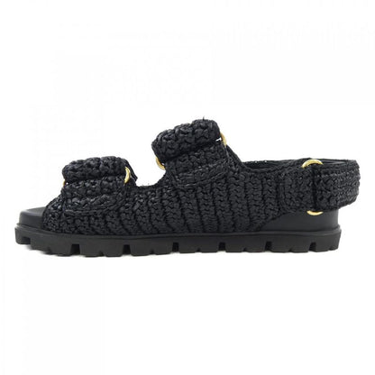 Prada Triangle Logo Crochet 1x440n Sandals