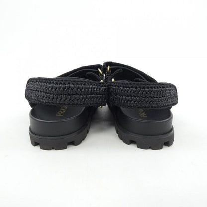 Prada Triangle Logo Crochet 1x440n Sandals