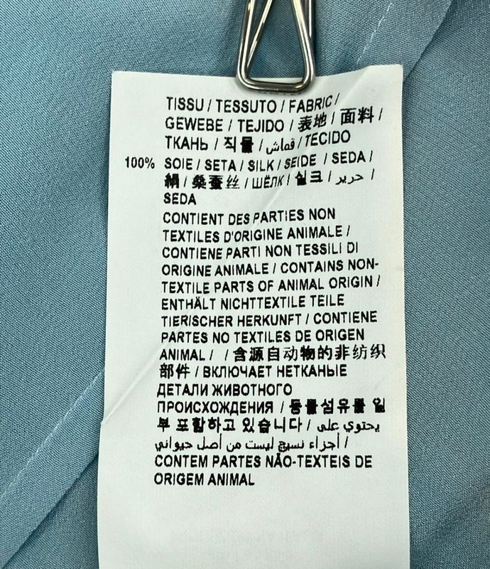 Saint Laurent Long Sleeve Silk Shirt Men's SIZE 36 Saint Laurent