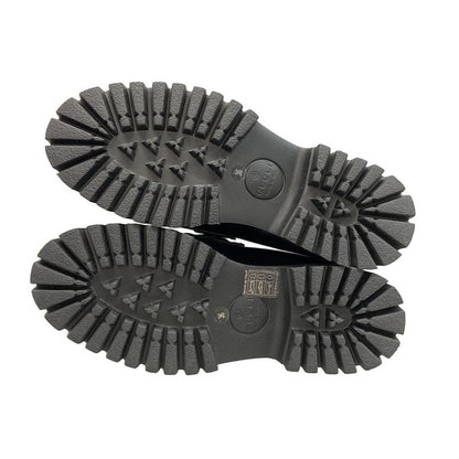 Gucci Loafers 36 Women's With Horsebit Women's Loafers 764211 Black Thick Sole