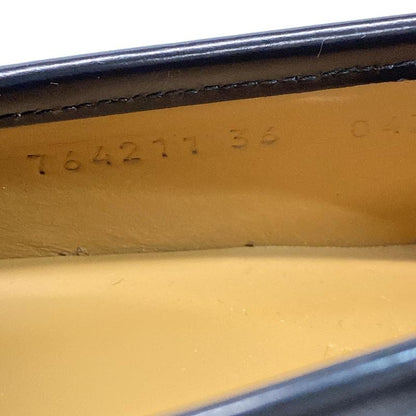 Gucci Loafers 36 Women's With Horsebit Women's Loafers 764211 Black Thick Sole