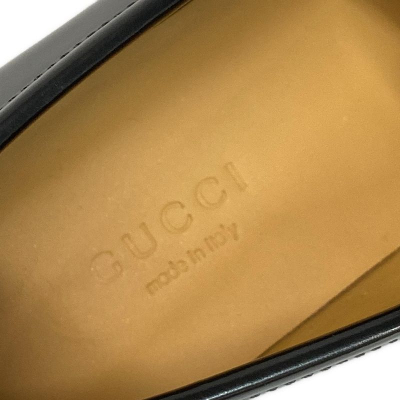 Gucci Loafers 36 Women's With Horsebit Women's Loafers 764211 Black Thick Sole