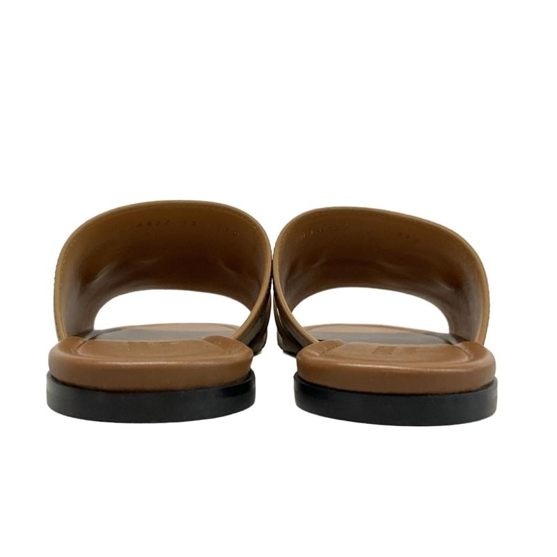 Gucci Mule 38 - 834427 Brown X Beige X Gold Horsebit Leather