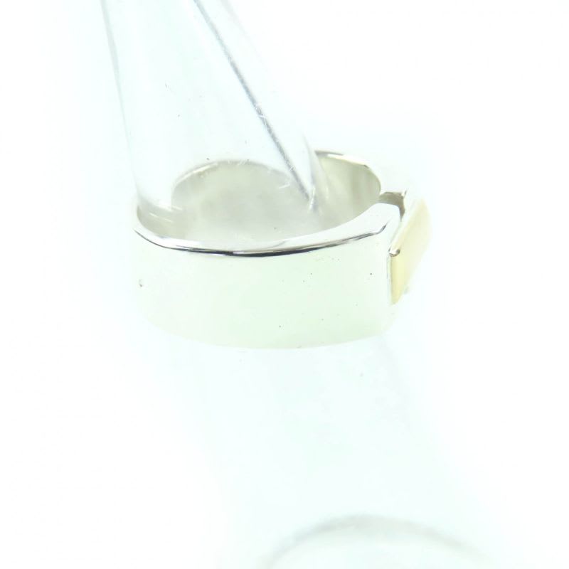 Hermes Vintage Bucket Ring 925 18K Silver Gold 50 To Size