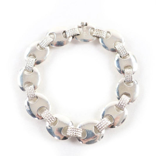 Hermes Vintage Schrois 925 Bangle Accessory Bracelet Silver Weight 51.1g