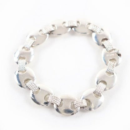 Hermes Vintage Schrois 925 Bangle Accessory Bracelet Silver Weight 51.1g