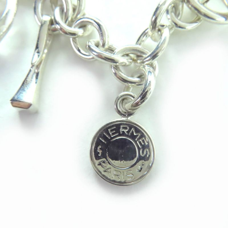 Hermes 925 Amulet 7 Serie Cadena Medor Chaine D'ancre Horsebit Etrier Bracelet