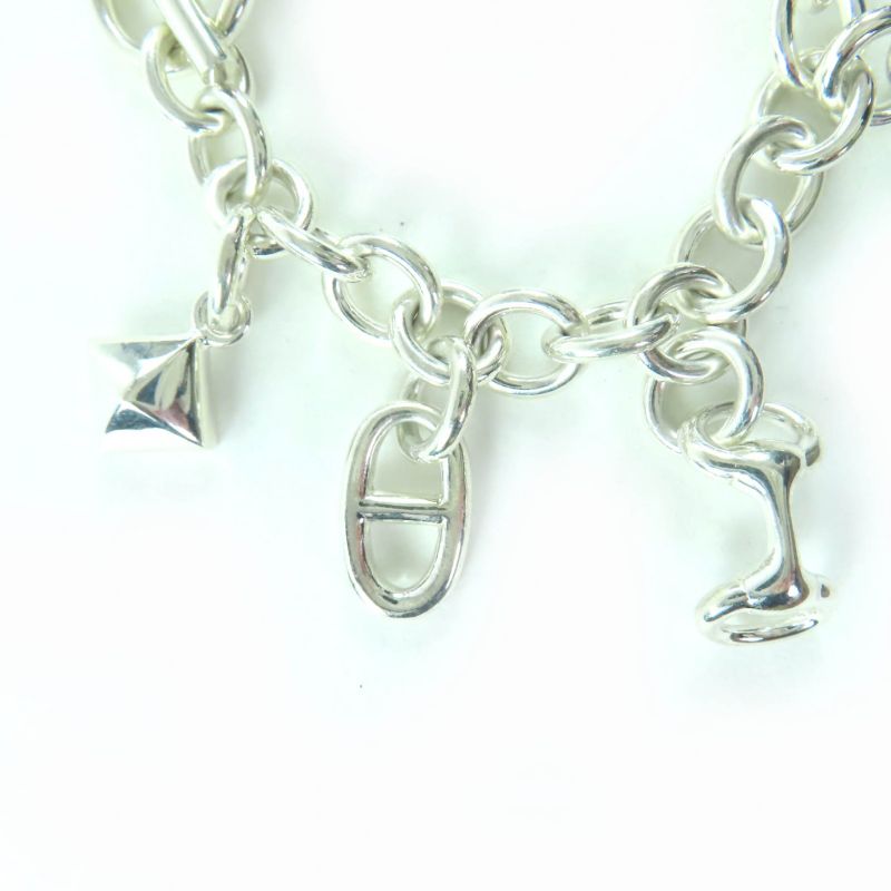 Hermes 925 Amulet 7 Serie Cadena Medor Chaine D'ancre Horsebit Etrier Bracelet
