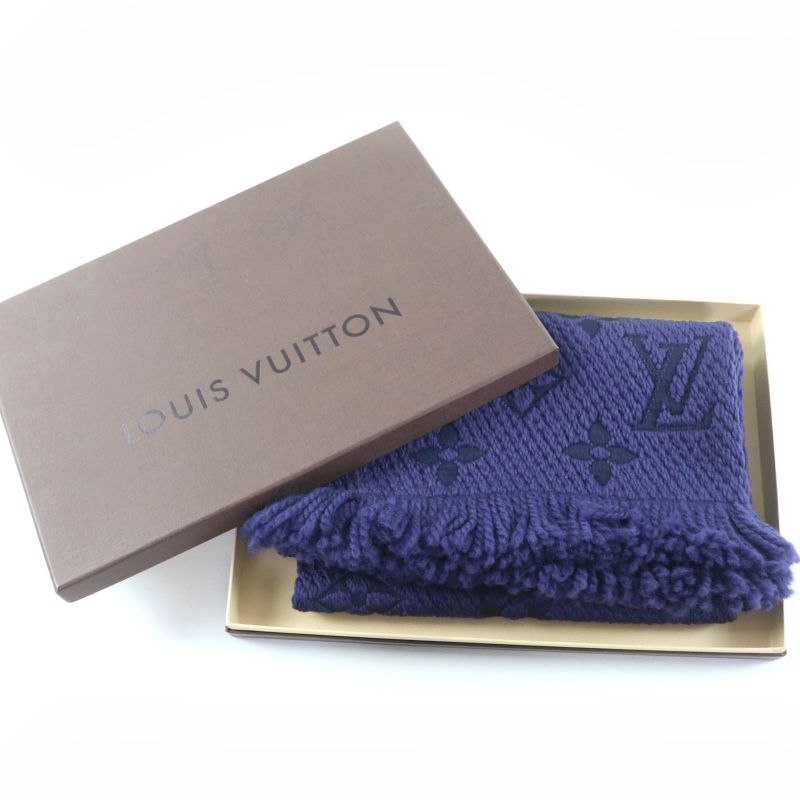 Louis Vuitton Made In 2015 M75703 Echarpe Logomania Wool Silk With Fringe Knit