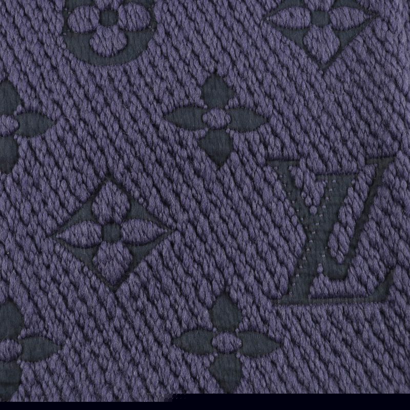 Louis Vuitton Made In 2015 M75703 Echarpe Logomania Wool Silk With Fringe Knit