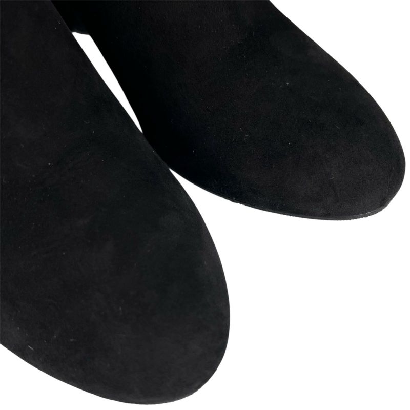 ▲louis Vuitton 2021 1a965s Silhouette Line Suede Leather Ankle Boots Black Gold