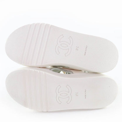 Good Item Chanel 21P G37231 Here Mark Matelasse Velcro Strap Sports Sandals