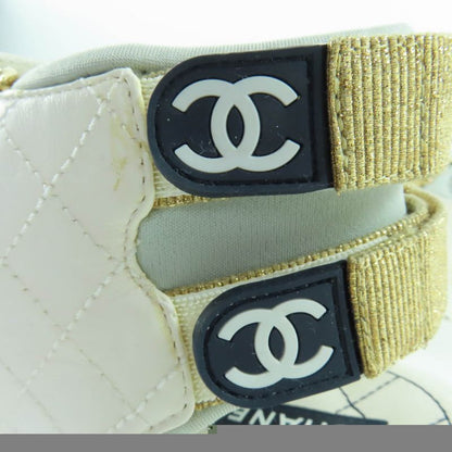 Good Item Chanel 21P G37231 Here Mark Matelasse Velcro Strap Sports Sandals