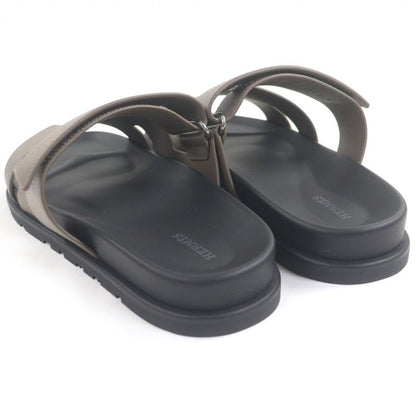 □hermes Chypre Vaux Epson H Logo Design Shower Sandals Slide Sandals Etoupe