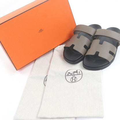 □hermes Chypre Vaux Epson H Logo Design Shower Sandals Slide Sandals Etoupe