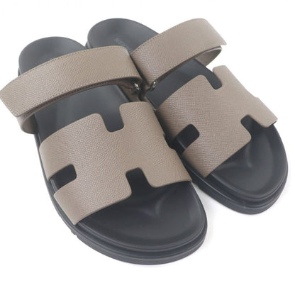 □hermes Chypre Vaux Epson H Logo Design Shower Sandals Slide Sandals Etoupe