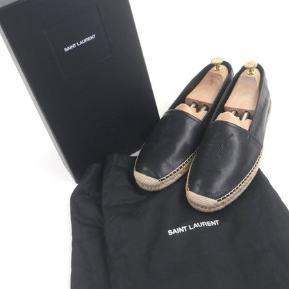 □saint Laurent Paris 509616 Leather Jute YSL Stitch Espadrilles Slip-on Flat