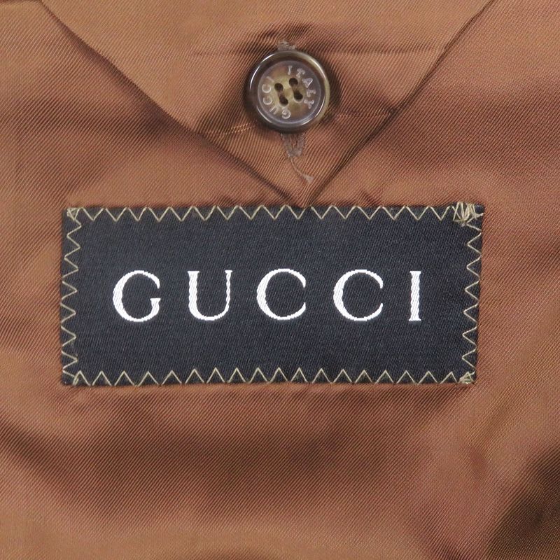 Gucci Vintage Tom Ford Early Plaid Logo Button Single Tailored Jacket Blue