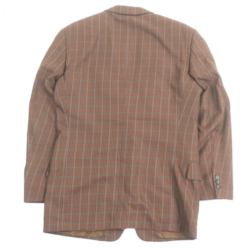 Gucci Vintage Tom Ford Early Plaid Logo Button Single Tailored Jacket Blue