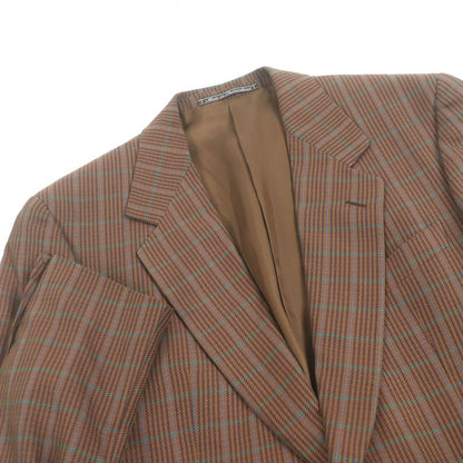 Gucci Vintage Tom Ford Early Plaid Logo Button Single Tailored Jacket Blue