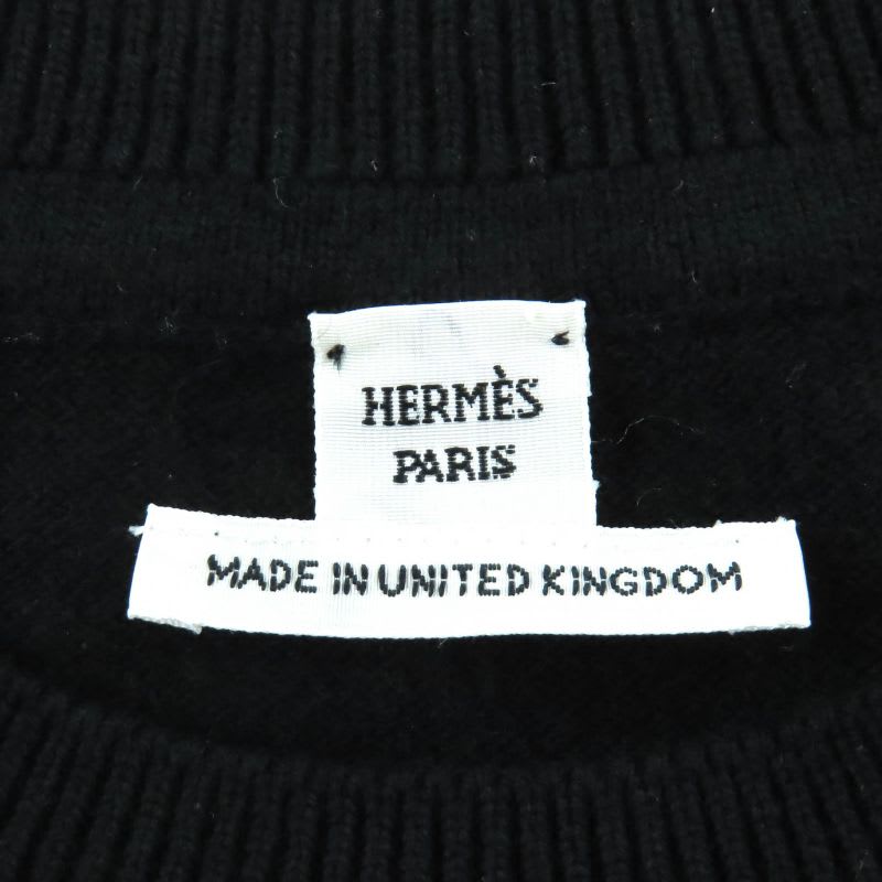 Hermes 100% Cashmere Silver Hardware With H Lift Short Sleeve