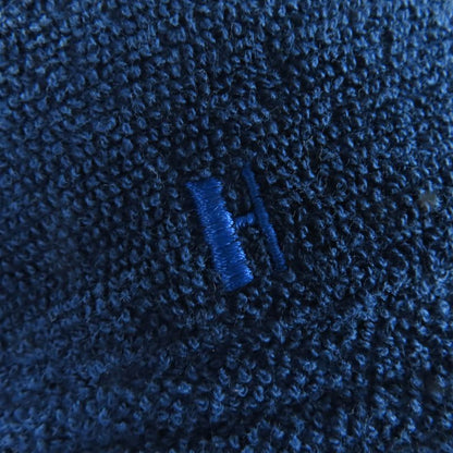 Hermes H Logo Embroidery Cotton Bucket Hat Navy