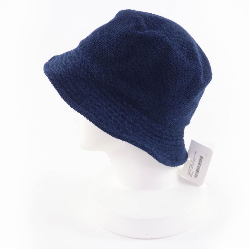 Hermes 100% Cotton H Logo Embroidery Bucket Hat Navy 59 Box And Storage Bag
