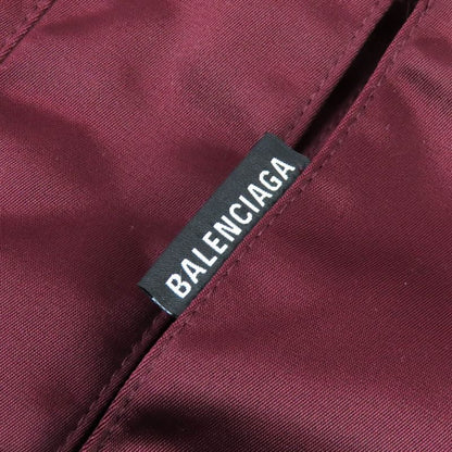 Balenciaga Grape Nylon Oversize Jacket Hooded Padded Coat Bordeaux 42