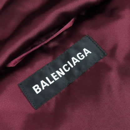 Balenciaga Grape Nylon Oversize Jacket Hooded Padded Coat Bordeaux 42