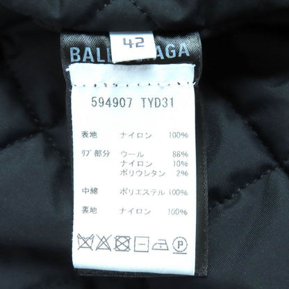 Balenciaga Grape Nylon Oversize Jacket Hooded Padded Coat Bordeaux 42