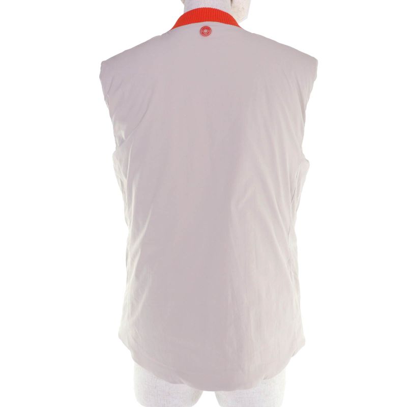 Hermes Serie Filled ZIP UP Patted Vest Beige Orange