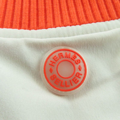 Hermes Serie Filled ZIP UP Patted Vest Beige Orange