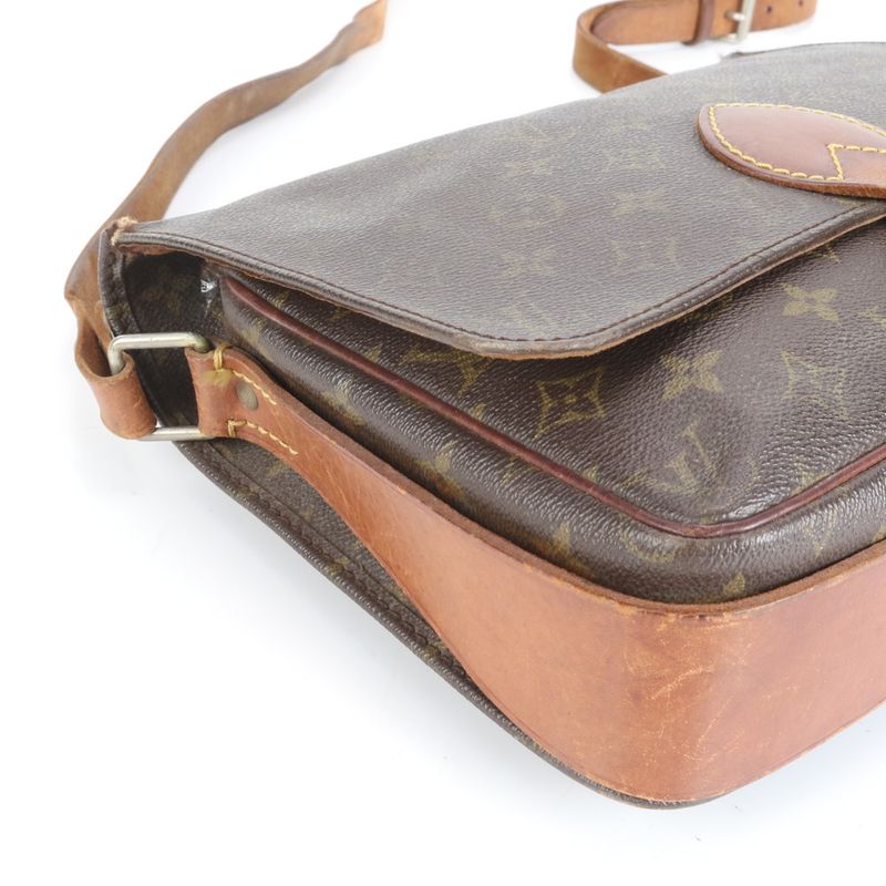 Louis Vuitton Monogram Cartesier GM M51252 Leather Shoulder Bag Crossbody Brown