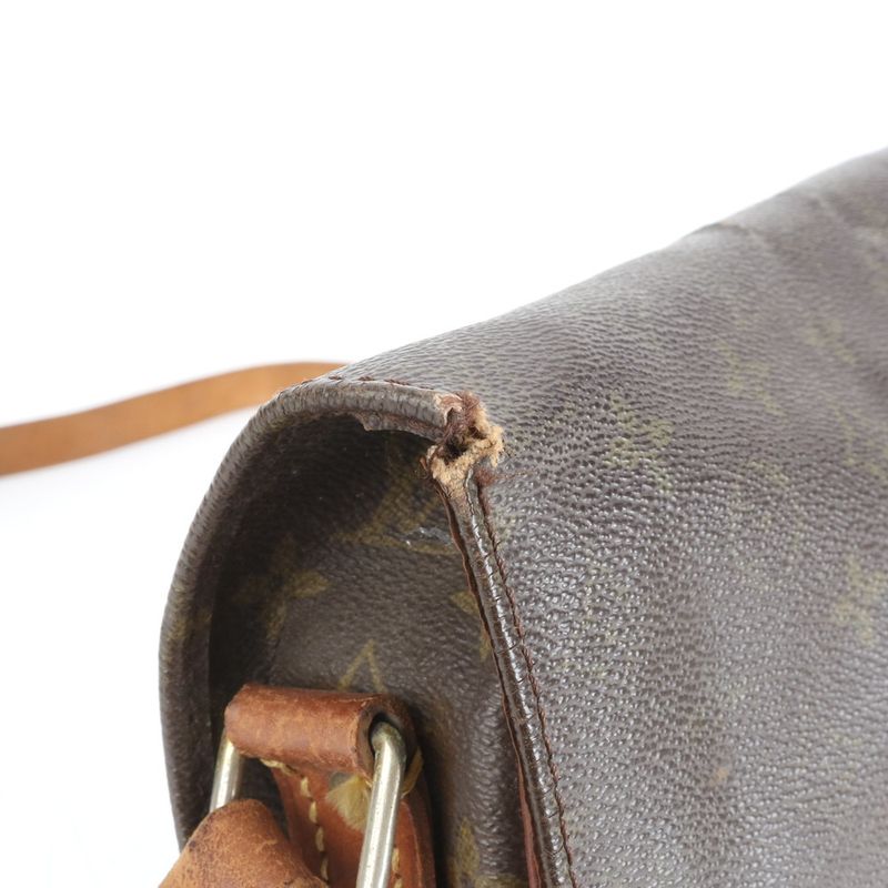 Louis Vuitton Monogram Cartesier GM M51252 Leather Shoulder Bag Crossbody Brown