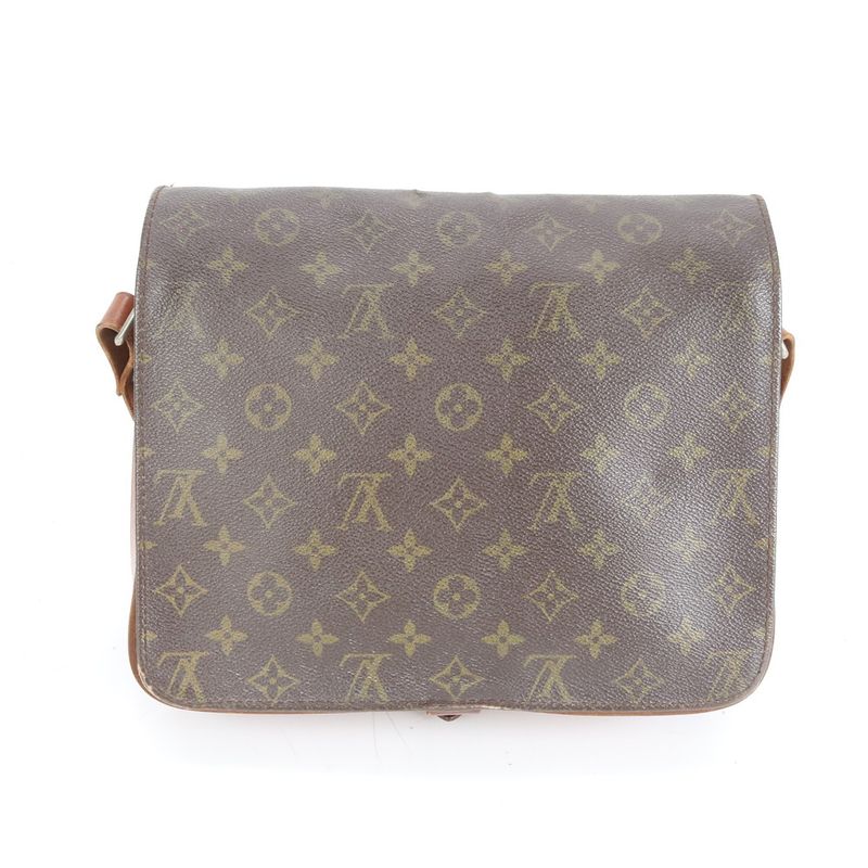 Louis Vuitton Monogram Cartesier GM M51252 Leather Shoulder Bag Crossbody Brown