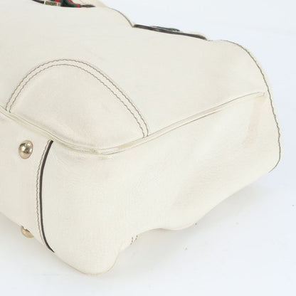 Gucci Princy Sherry Ribbon Leather Tote Bag Shoulder Gold Hardware 163805