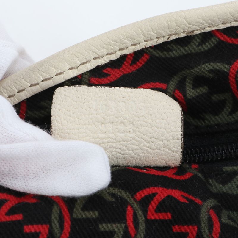 Gucci Princy Sherry Ribbon Leather Tote Bag Shoulder Gold Hardware 163805